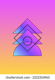 Abstract Bright Vivid Pop Art Minimalist Poster Artwork Background Template Modern Poster Wallpaper Card Flyer Design Gradient Colored Positive Poster Pattern