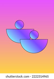 Abstract Bright Vivid Pop Art Minimalist Poster Artwork Background Template Modern Poster Wallpaper Card Flyer Design Gradient Colored Positive Poster Pattern