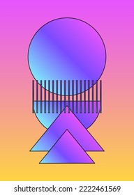 Abstract Bright Vivid Pop Art Minimalist Poster Artwork Background Template Modern Poster Wallpaper Card Flyer Design Gradient Colored Positive Poster Pattern