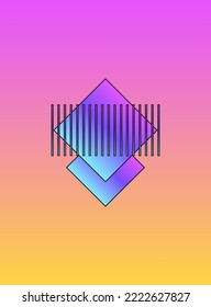 Abstract Bright Vivid Pop Art Minimalist Poster Artwork Background Template Modern Poster Wallpaper Card Flyer Design Gradient Colored Positive Poster Pattern