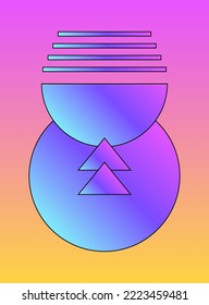 Abstract Bright Vivid Pop Art Minimalist Poster Artwork Background Template Modern Poster Wallpaper Card Flyer Design Gradient Colored Positive Poster Pattern