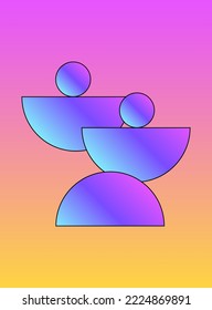 Abstract Bright Vivid Pop Art Minimalist Poster Artwork Background Template Modern Poster Wallpaper Card Flyer Design Gradient Colored Positive Poster Pattern