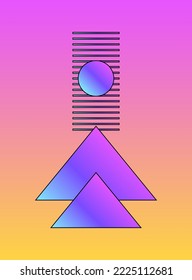 Abstract Bright Vivid Pop Art Minimalist Poster Artwork Background Template Modern Poster Wallpaper Card Flyer Design Gradient Colored Positive Poster Pattern