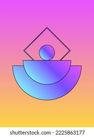 Abstract Bright Vivid Pop Art Minimalist Poster Artwork Background Template Modern Poster Wallpaper Card Flyer Design Gradient Colored Positive Poster Pattern
