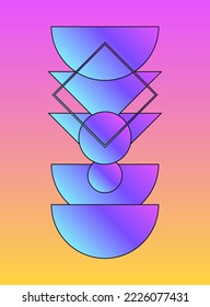 Abstract Bright Vivid Pop Art Minimalist Poster Artwork Background Template Modern Poster Wallpaper Card Flyer Design Gradient Colored Positive Poster Pattern