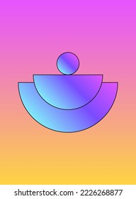 Abstract Bright Vivid Pop Art Minimalist Poster Artwork Background Template Modern Poster Wallpaper Card Flyer Design Gradient Colored Positive Poster Pattern