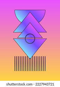 Abstract Bright Vivid Pop Art Minimalist Poster Artwork Background Template Modern Poster Wallpaper Card Flyer Design Gradient Colored Positive Poster Pattern