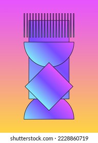 Abstract Bright Vivid Pop Art Minimalist Poster Artwork Background Template Modern Poster Wallpaper Card Flyer Design Gradient Colored Positive Poster Pattern