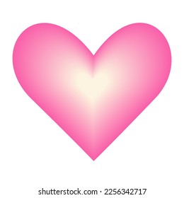 Resumen de un corazón luminoso brillante y voluminoso para el día de San Valentín en un tono rosa de moda. Diseño para tarjetas