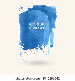 Abstract bright watercolor blob on white background. The color splashing in the paper. Hand drawn. Vector illustration.