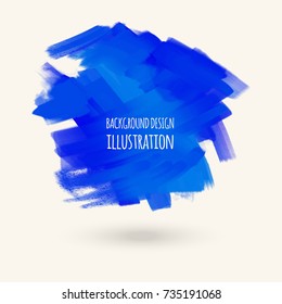 Abstract bright watercolor blob on white background. The color splashing in the paper. Hand drawn. Vector illustration.