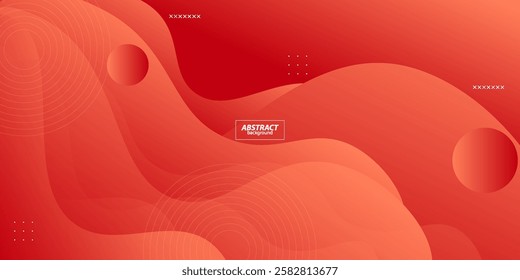 Abstract bright wave banner background with orange color combination. Creative horizontal simple pattern. Vector Eps10