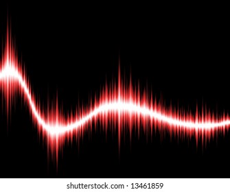 Abstract bright wave in the darkness (Vector)