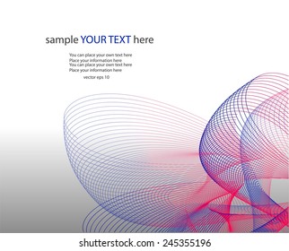 Abstract bright waves on gray background