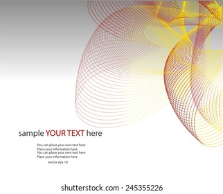 Abstract bright waves on gray background