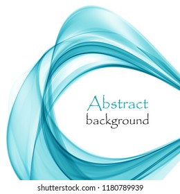 Abstract bright waves on a white background