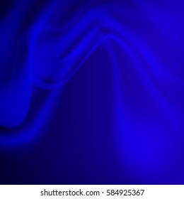 Abstract bright wavy background. Shiny deep blue texture. Vector illustration. 