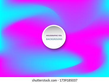 Abstract bright wavy holographic background for trendy design