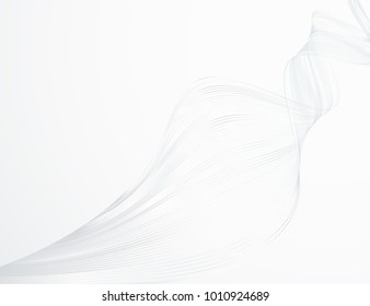 Abstract bright wavy lines on a white light background Futuristic technology illustration design The pattern of the wave line Abstract modern background for cards templates web business Vector graphic