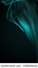 Abstract bright wavy lines on a dark blue background Futuristic technology illustration design Wave line pattern Abstract modern futuristic background for application Flow movement waveform Vector
