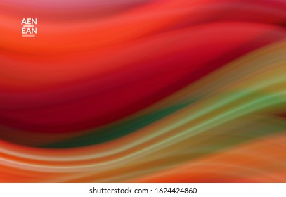 Abstract bright wavy wallpaper. Colorful fluid waves of blurred motion light effect. Futuristic technology computer data communication concept. Neon ray shimmering texture.