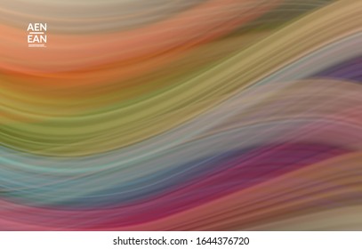 Abstract bright wavy wallpaper. Colorful fluid waves of blurred motion light effect. Futuristic technology computer data communication concept. Neon ray shimmering texture.