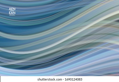 Abstract bright wavy wallpaper. Colorful fluid waves of blurred motion light effect. Futuristic technology computer data communication concept. Neon ray shimmering texture.
