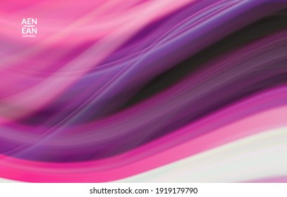 Abstract bright wavy wallpaper. Colorful fluid waves of blurred motion light effect. Futuristic technology computer data communication concept. Neon ray shimmering texture.