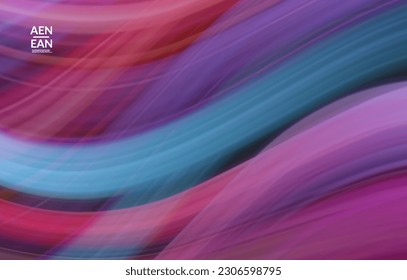 Abstract bright wavy wallpaper. Colorful fluid waves of blurred motion light effect. Futuristic technology computer data communication concept. Neon ray shimmering texture.