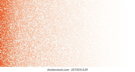 Abstract Bright White, Light Red, Brown and Orange Random Placed Spotted Pattern - Grungy Gradient Shades Background Design with Copyspace, Texture in Editable Vector Format