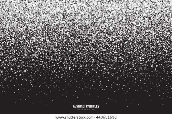 丸いパーティクル のベクター画像の背景に抽象的な明るい白い輝き 降雪効果 落下散乱チャインティンゼルの光爆発 お祝い 祝日 パーティーのイラスト のベクター画像素材 ロイヤリティフリー