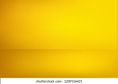 Abstract bright yellow background. Empty room with spotlight effect. Vector EPS10 Graphic art design.
