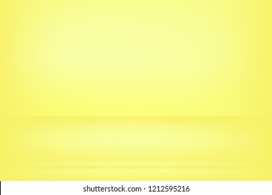 Abstract bright yellow background. Empty room with spotlight effect. Vector EPS10 Graphic art design.