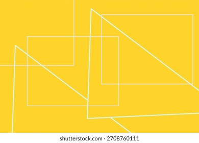 Abstract bright yellow background with thin white overlapping geometric lines. Bold, modern design for business and creativity