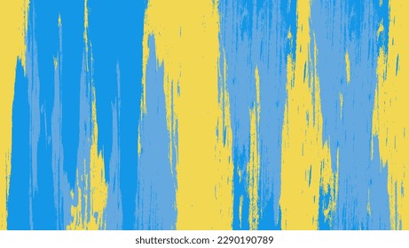 Abstract Bright Yellow Blue Paint Grunge Texture Background