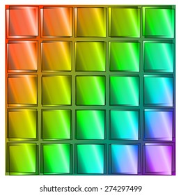 Abstract bright yellow green background with transparent squares