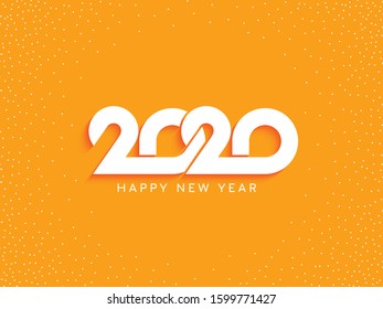 Abstract bright yellow new year 2020 background