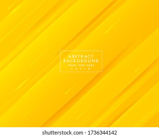 Abstract bright yellow and orange striped diagonal motion speed lines on gradient background. You can use for cover brochure template, poster, banner web, flyer, print ad, etc. Vector illustration.