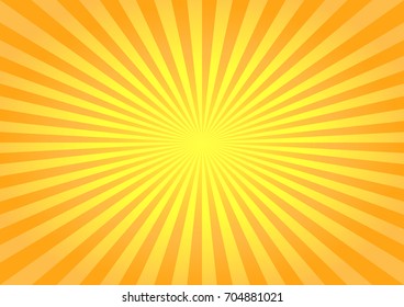 Abstract bright Yellow rays background. Vector EPS 10, cmyk