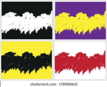 Abstract bright yellow, red, black ,White grunge background Set of colorful grunge banners