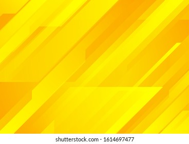 Abstract bright yellow tech geometric background. Vector digital art design