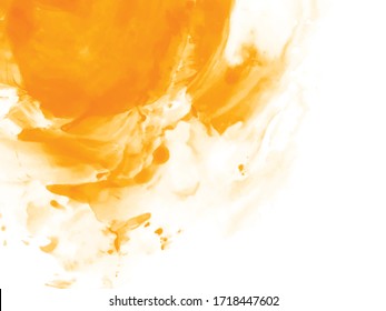 Abstract bright yellow watercolor background