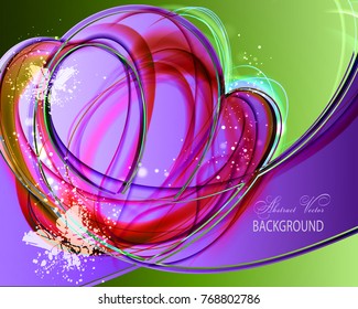 Abstract brightly dynamic background. Festivly vector frame with contrast glowing fibers 
