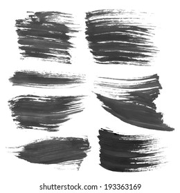 Abstract broad strokes of black paint