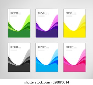  abstract brochure, annual report design template vector