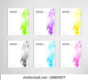  abstract brochure, annual report design template vector
