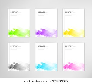  abstract brochure, annual report design template vector