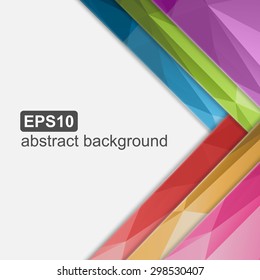 Abstract brochure background. Colorful shining stripes.
