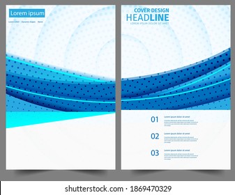 Abstract brochure blue geometric gradient modern annual report flyer Brochure leaflet, the brochure cover, magazine advertising. cover with an abstract background. vector template layout of brochure 