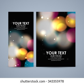 Abstract brochure bokeh. business design template or roll up. Vector illustration